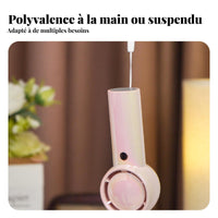 Handheld Mini Fan Portable USB Rechargeable Fan Lanyard Friendly for Dormitory