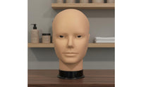 Male Practice Head Smooth Surface Bald Practice Head Professional Beauty Supply for Cosplayers, Hair Stylists, Cosplay Room, Salon