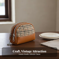Compact Mini Wallet Retro Design Mini Zipper Pouch Portable for Students, Adults, Daily Use, Shopping, Commuting