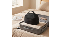 Makeup Bag with Divider Padded Cosmetic Case Organizer Wipeable