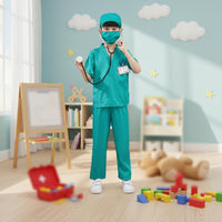 Kids Doctor Costume Breathable Kids Doctor Costume Set Easy Care for Boys, Girls