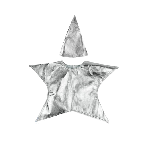 Star Costume Pull-on Style Shiny Star Outfit Finished Edges for Party Dress-Up