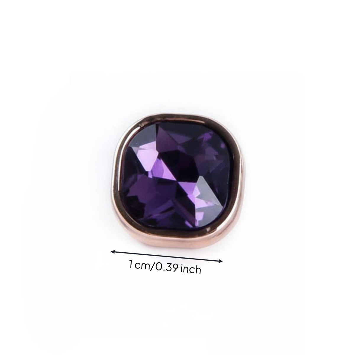 Square Crystal Button Luxurious Appearance Rhinestone Shirt Button Sparkling