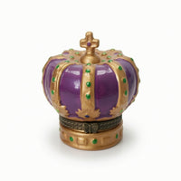 Jewelry Box with Figurine Lid Decorative Ceramic Jewelry Box Gold for Vanity