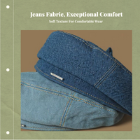 Adjustable jean, Flat Top hat, navy, Youth, Women's