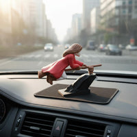 Witch Car Dashboard Ornament No Batteries Needed Wizard Drift Ornament