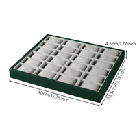 3 Pieces Olive Watch Organizer Tray Scuff Resistant Watch Display Tray