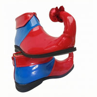 Curled Toe Clown Shoes Glossy Performance Footwear Rounded Opening