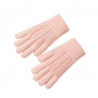 Two-Finger Exposed Gloves 2-in-1 Versatility Warm Tap Screen Gloves Knitted Hand Coverings Winter Accessory for Commuters