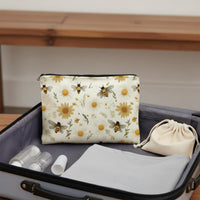 Floral Makeup Pouch Water-Resistant Floral Makeup Bag Portable for Bathroom