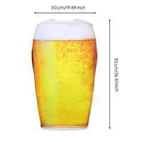 Beer Mug Costume Printed Beer Mug Cosplay Fuzzy Garment for Adults