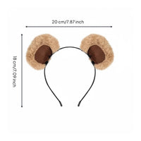 Soft Bear Ears Headband Cute Design Bear Ears Headband Elastic Band for Girls, Women