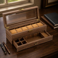 Watch and Jewelry Storage Box Front Latch Watch Display Storage Case Clear Top