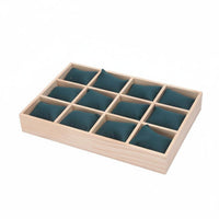 Jewelry Tray with Pillows Elegant Appearance 12-Compartment Jewelry Display Tray Bracelet Holder with Pillows Scuff Protection