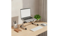 Screen Riser with Adjustable Legs Ergonomic Desktop Screen Stand Sturdy Furniture for Professionals, Study Desk, Compact Workspace