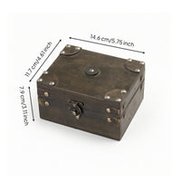 Wooden Jewelry Box Plain Interior Vintage Wooden Box Rustic