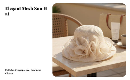 Gauze Ruffle Hat Sun Protection Gauze Sun Hat Foldable Women's Headwear for Beach, Travel, Weddings