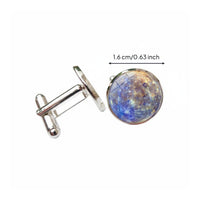 2 Pieces Galaxy Glass Cufflinks Great Gift Idea Galaxy Cufflinks Hand-Crafted