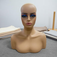 Female Hairpiece Display Model Head Stable Hairpiece Display Head Female Mannequin Bust for Live Broadcasting
