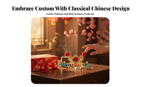 Chinese New Year Headpiece Good Fortune Symbol Chinese New Year Hair Crown Red Decorative Puff Tassel Hair Accessory Emblematic