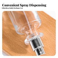 30ml Perfume Spray Bottle Portable Empty Perfume Dispenser Clear Glass Spray Bottle Leak-Resistant 1oz Travel Dispenser