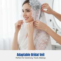 New Semi-Cover Veil, Bridal Headpiece, Soft Mesh Lace, Wedding Photo Prop, Elegant Bridal Accessory