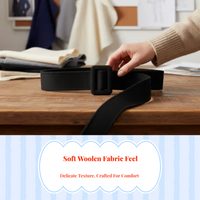 Black wool coat, adjustable belt