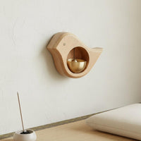 Entry Door Notification Bell Solid Wood Craft Stick-on Shopkeeper's Bell