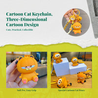 Orange Tabby Keychain, Cartoon Animal Bag & Car Charm