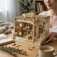 Miniature Jewelry Shop Detailed Miniature House with Light Decorative Toy for Desk
