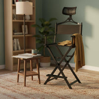 Aluminum Folding Director Chair Heavy Duty Portable Furniture with Headrest
