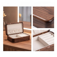 Jewelry Box with Hinged Lid Divided Wooden Jewelry Box Decorative for Women