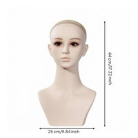 Mannequin Head Bust PVC Female Mannequin Head Photography Prop