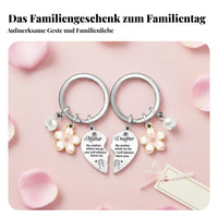 2 Pieces Mother Daughter Keychain Set Stainless Steel Mother Daughter Keychain