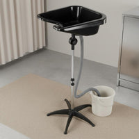 Portable Shampoo Bowl with Stand Stable Star Base Bedside Shampoo Basin Easy Assembly Home Support for Women