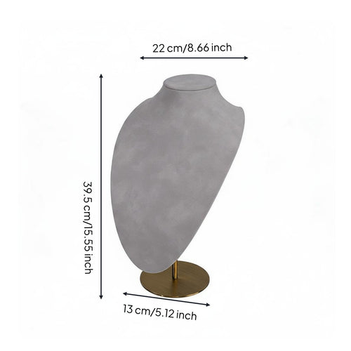 Pu Leather Necklace Stand Smooth Necklace Display Bust Stable Base Jewelry Display Bust for