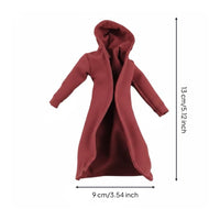 1/12 Scale Hooded Coat Handmade Miniature Posable Windbreaker for Toy Collection