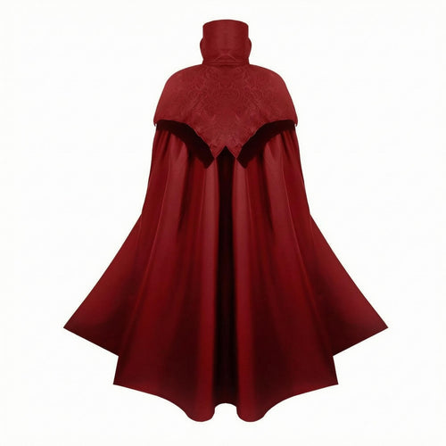 Medieval Gothic-Inspired Cape Draped Gothic-Inspired Cape Pointed Front