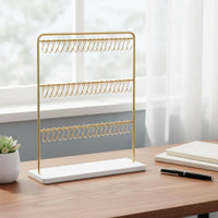 3-Tier Jewelry Display Stand Freestanding 60-Hook Bracelet Holder Untangled Necklace and Earring Display Rack for Retailers, Dresser Top, Boutique