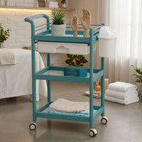 Rolling Utility Cart with Drawer Versatile for Hairstylists