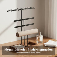 Earring and Bracelet Display Rack Space Saving Jewelry Tree Stand Earring Display Holder Large Capacity for Bedroom, Bureau Top
