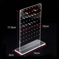 Acrylic Piercing Display Board Transparent Ear Post Display Board Multi-Hole Design Acrylic Earring Stand for Collectors, Market Stall, Retail Counter