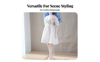 Doll Clothing Puff Sleeve BJD Doll Dress Shirred Bodice Toy Accessory