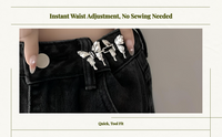 Adjustable floral waist buckle