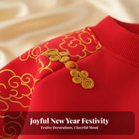 Infant New Year Costume, Chinese Style Tang Suit, Red Festive Dress, Boys & Girls, Soft Material