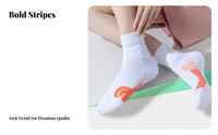 Non-Slip Towel Bottom Crew Socks Sweat-Wicking Cushioned Tennis Socks Breathable for Badminton Players, Women, Competitions, Workout, Hiking