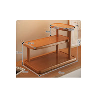 Cosmetic Organizer Stand Space Saving Wooden Display Organizer Stand Minimalist Design Wooden Shelf for Office Desk