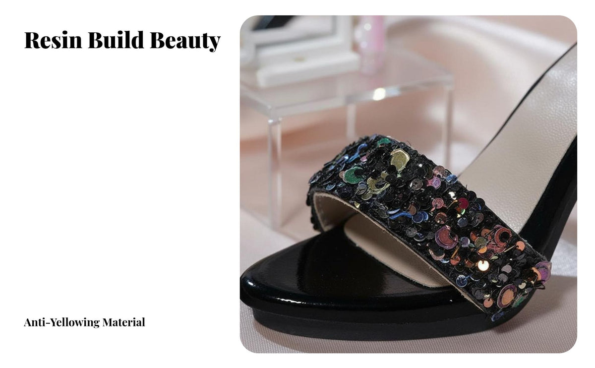 1/4 Scale Doll Shoes Anti-Yellowing Resin 1/4 Scale Doll heel Elegant Design BJD High Heel Sandals