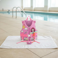 Adjustable Buoyancy Vest Secure Fit Children's Swim Vest Quick-Dry for Drifting