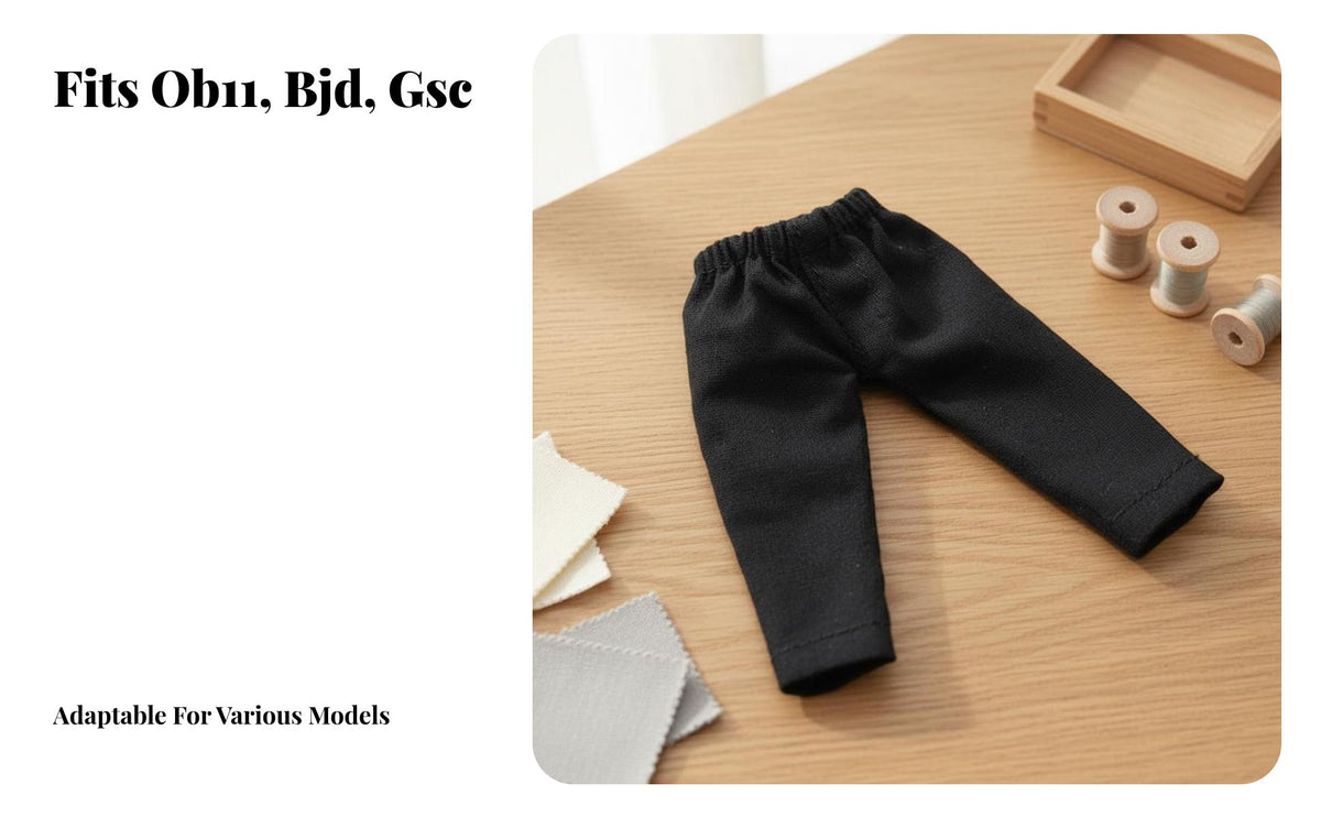 OB11 Doll Pants Solid Designs OB11 Doll Clothes Fashionable Miniature Pants for Hobbyists, Display